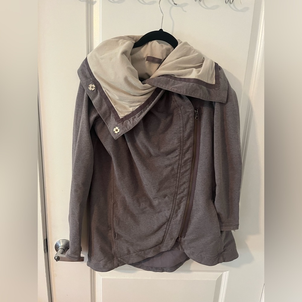 Lululemon Asymmetrical Zip Cowel Neck Jacket